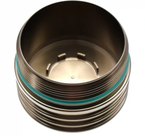 ⁦BMW Aluminum Metal Oil Filter Housing Cap | Engine N20 N26 N51 N52 N53 N54 N55 S55 | E90 E91 E92 E93 E60 E81 E82 E87 E88 F30 F32 F80 F82⁩ - الصورة ⁦5⁩
